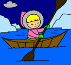 Dibujo Canoa esquimal pintado por 1234567890