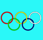 Dibujo Anillas de los juegos olimpícos pintado por vanedany