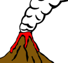 Dibujo Volcán pintado por volcan