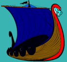 Dibujo Barco vikingo pintado por kkkklkkkkkkk