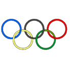 Dibujo Anillas de los juegos olimpícos pintado por okey