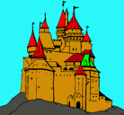 Dibujo Castillo medieval pintado por minano