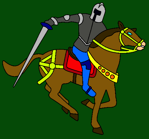 Dibujo Caballero a caballo IV pintado por emanuelelias