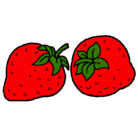 Dibujo fresas pintado por fresas