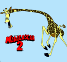 Dibujo Madagascar 2 Melman 2 pintado por josele