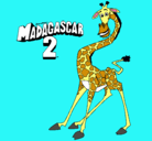 Dibujo Madagascar 2 Melman pintado por vanni