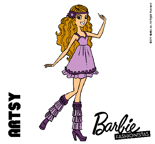 Dibujo Barbie Fashionista 1 pintado por jadilla