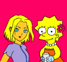 Dibujo Sakura y Lisa pintado por Vielka
