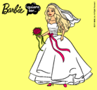 Dibujo Barbie vestida de novia pintado por Lilith