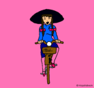 Dibujo China en bicicleta pintado por 2004