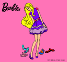 Dibujo Barbie y su colección de zapatos pintado por annita