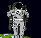Dibujo Astronauta pintado por bknb