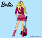 Dibujo Barbie rockera pintado por rokera 