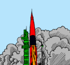Dibujo Lanzamiento cohete pintado por marcis