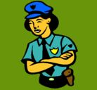 Dibujo Mujer policía pintado por jotapetrov