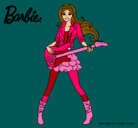 Dibujo Barbie guitarrista pintado por fatou