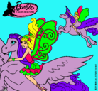 Dibujo Hadas con sus caballos mágicos pintado por claudia10