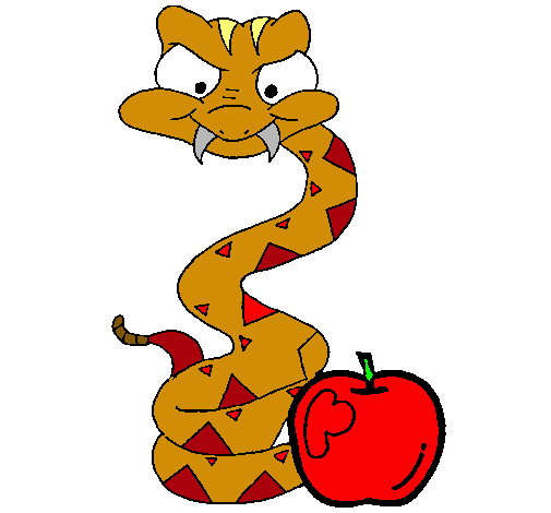 Serpiente y manzana