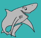 Dibujo Tiburón alegre pintado por gurrumina