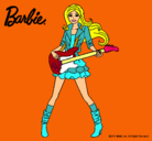 Dibujo Barbie guitarrista pintado por ISOLINA
