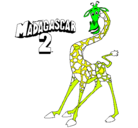 Dibujo Madagascar 2 Melman pintado por bobo