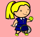 Dibujo Chica tenista pintado por HANIA