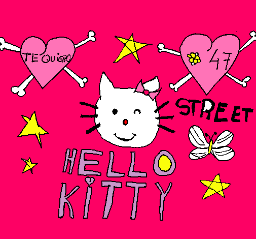 Dibujo Hello Kitty pintado por Natica 