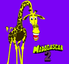 Dibujo Madagascar 2 Melman pintado por guiparapar