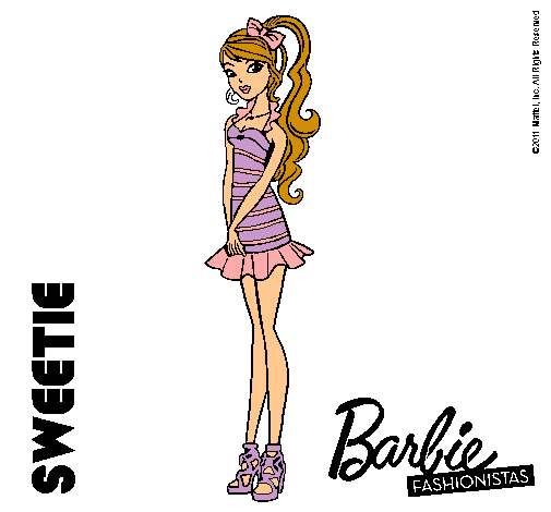 Dibujo Barbie Fashionista 6 pintado por jadilla