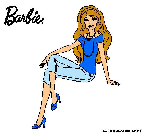 Dibujo Barbie moderna pintado por jadilla