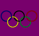 Dibujo Anillas de los juegos olimpícos pintado por eduard