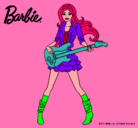 Dibujo Barbie guitarrista pintado por mamamama