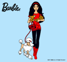 Dibujo Barbie con sus mascotas pintado por Ester