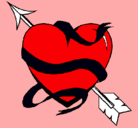 Dibujo Corazón con flecha pintado por SAJ_16
