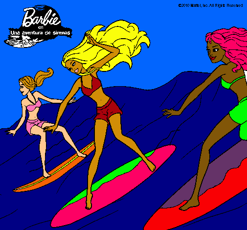 Dibujo Barbie de nuevo con sus amigas pintado por inmanata