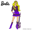 Dibujo Barbie rockera pintado por rosat