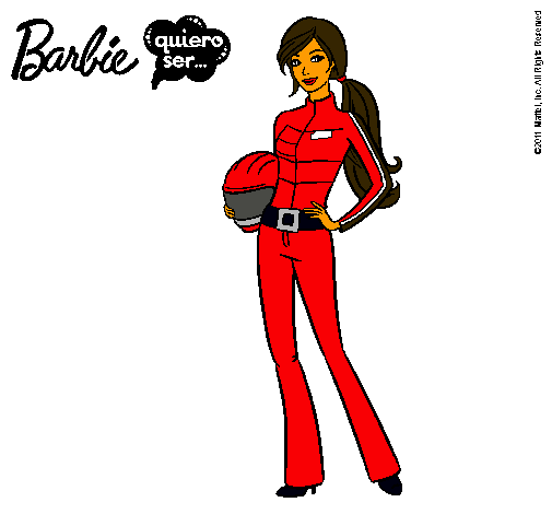 Barbie piloto de motos