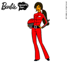 Dibujo Barbie piloto de motos pintado por Motorista