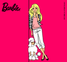 Dibujo Barbie con cazadora de cuadros pintado por cielogpe