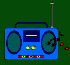 Dibujo Radio cassette 2 pintado por emanuelelias