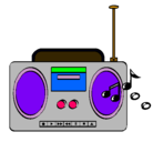 Dibujo Radio cassette 2 pintado por llsgo