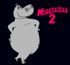Dibujo Madagascar 2 Gloria pintado por camili7a