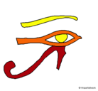 Dibujo Ojo Horus pintado por SANTTIAGO