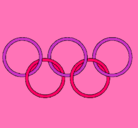 Dibujo Anillas de los juegos olimpícos pintado por cuticuni
