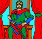 Dibujo Caballero rey pintado por chumel