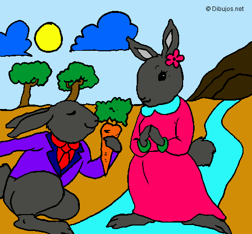Dibujo Conejos pintado por Nadia-225