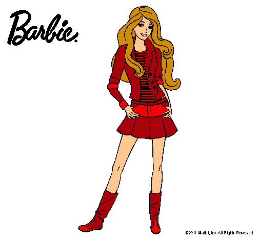 Dibujo Barbie juvenil pintado por jadilla