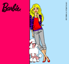 Dibujo Barbie con cazadora de cuadros pintado por sabinadele