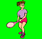 Dibujo Chica tenista pintado por dfdfdfdfdfdf