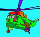 Dibujo Helicóptero al rescate pintado por EricaBenegas